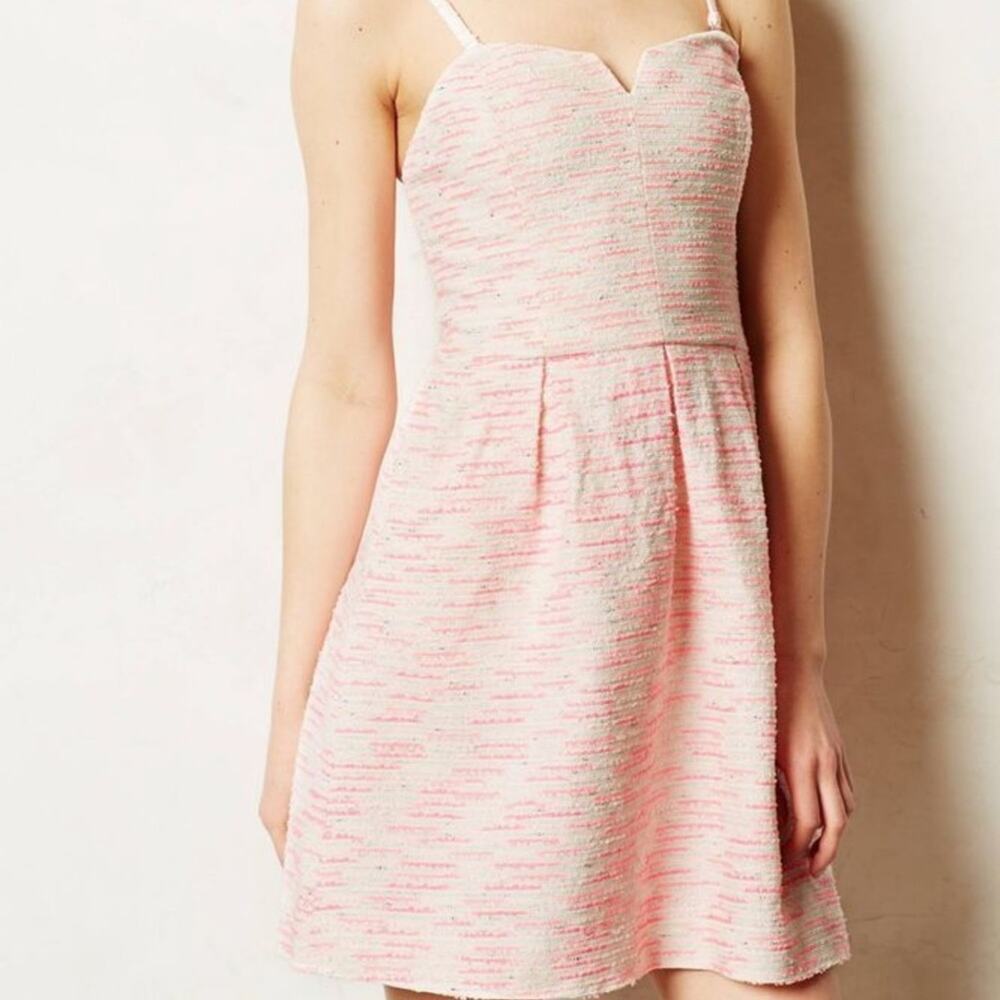 Anthropologie | Moulinette Soeurs Women's Pasteque Tweed Strapless Dress